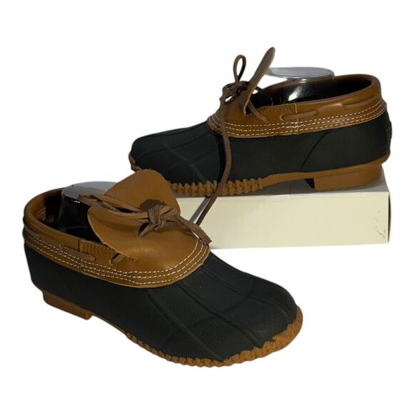 Soggs Thinsulate Insulation‎ Steel Shank Duck Shoes Men’s Size 7 Black Tan - Picture 1 of 14